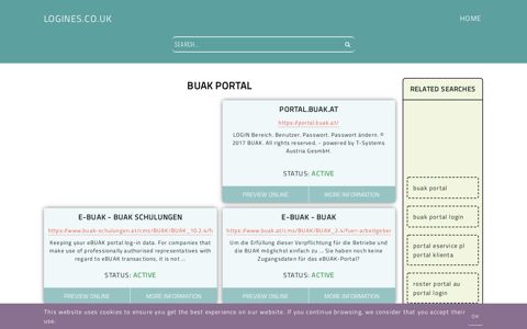 buak portal - General Information about Login - Logines.co.uk