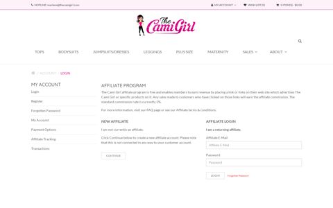 Affiliate Program - The Cami Girl