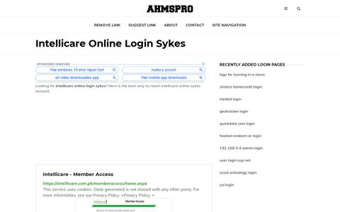 Intellicare Online Login Sykes - AhmsPro.com
