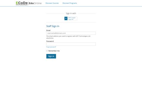 Sign in or Register | KPIT Technologies Ltd. eduOnline.