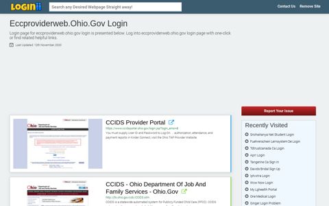 Eccproviderweb.ohio.gov Login
