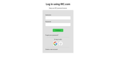 IRC.com Login