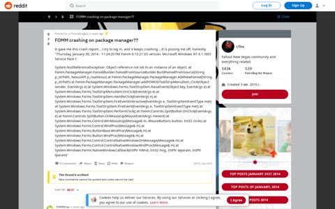 FOMM crashing on package manager?? : fnv - Reddit