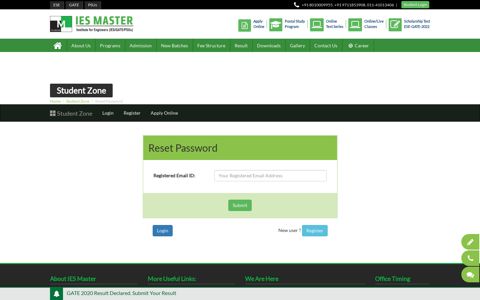 Register Online for IES Master program