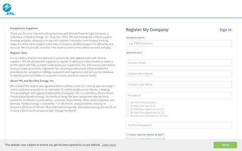 Register My Company - Sign In - CVM Solutions