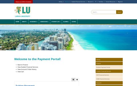 Student Payment Portal | Larkin University