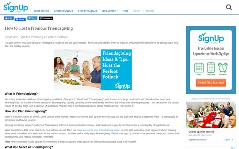 How to Host a Fabulous Friendsgiving | SignUp.com