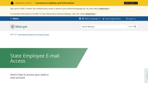 State Employee E-mail Access | Mass.gov