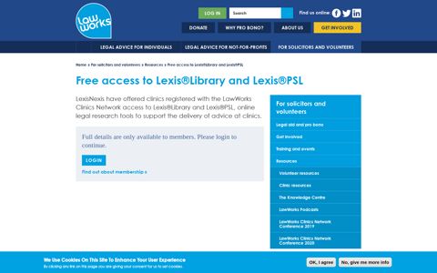 Free access to Lexis®Library and Lexis®PSL | LawWorks