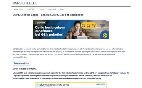 USPS Liteblue Login - LiteBlue.USPS.Gov Official Website