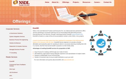 EzeeWill - NSDL e-Governance Infrastructure Limited