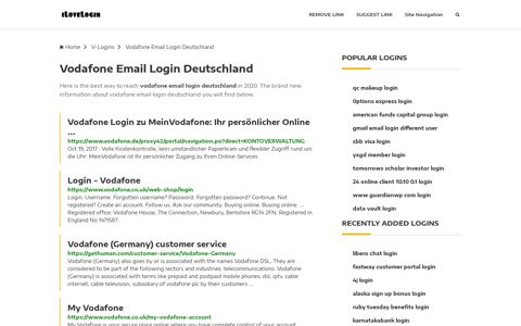 Vodafone Email Login Deutschland ❤️ One Click Access