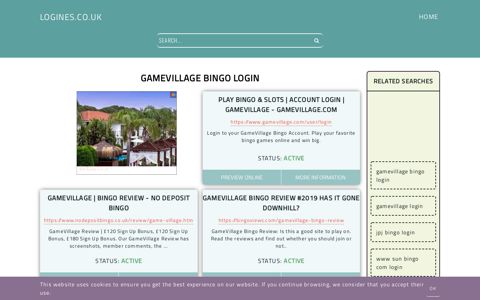 gamevillage bingo login - General Information about Login