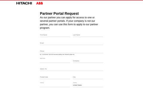 Partner Portal Request - Hitachi ABB Power Grids