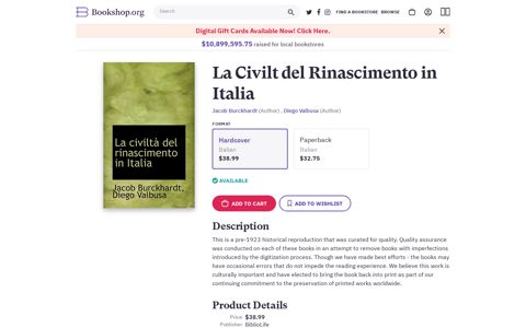 La Civilt del Rinascimento in Italia - Bookshop