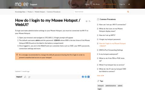 How do I login to my Moxee Hotspot / WebUI? - Zoho Desk