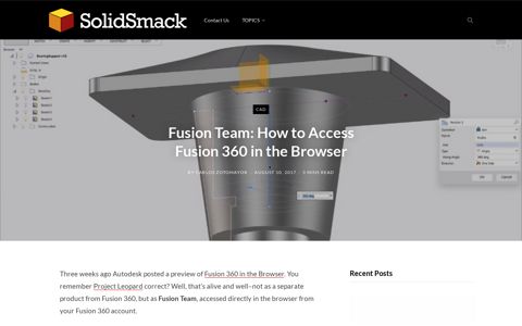 Fusion Team: How to Access Fusion 360 in the Browser