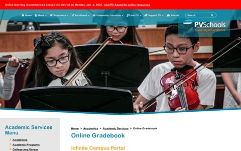 Online Gradebook | Paradise Valley Unified School District