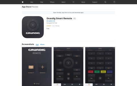 ‎Grundig Smart Remote on the App Store