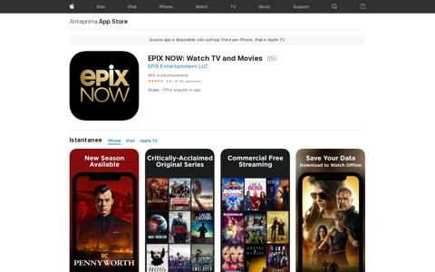 ‎EPIX NOW: Watch TV and Movies su App Store