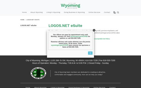 City of Wyoming > LOGOS.NET eSuite