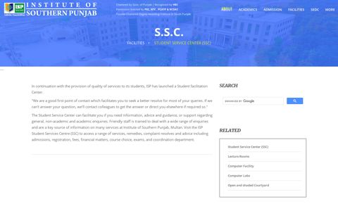 Student Service Center (SSC) - Home — Institute of Southern ...