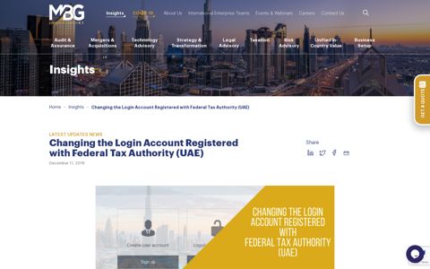 Changing the Login Account Registered with Federal Tax ...