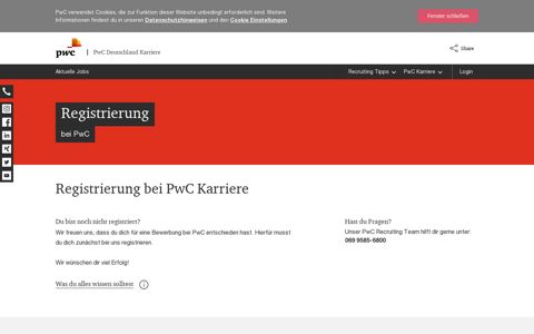 Registrieren | PwC Deutschland Karriere - jobs pwc