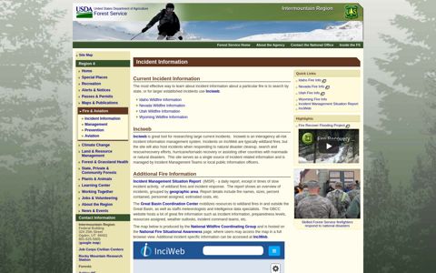 Region 4 - Incident Information - Forest Service - USDA
