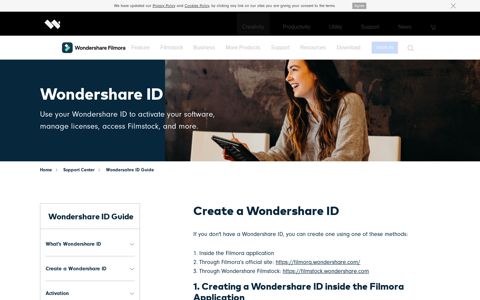 How to create a Wondershare ID and login