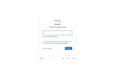 Accedi - Account Google