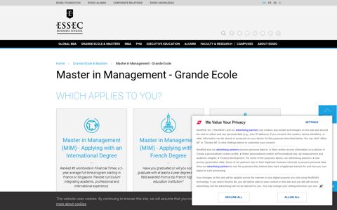 Master in Management - ESSEC Business School