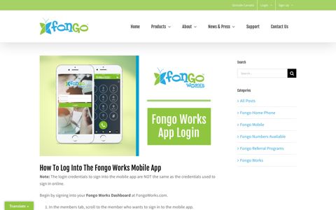 Fongo Works App Login | Fongo