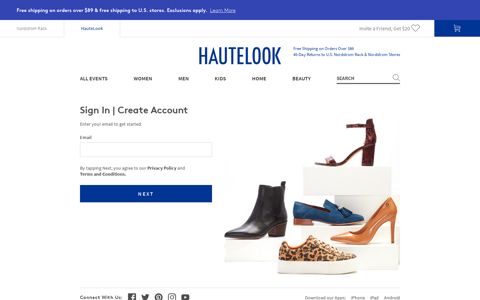 Sign In | Create Account - HauteLook