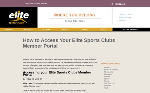 How to Access Your Elite Sports Clubs Member Portal - Elite ...