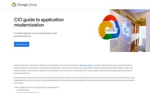CIO Guide to Application Modernization - Google Cloud