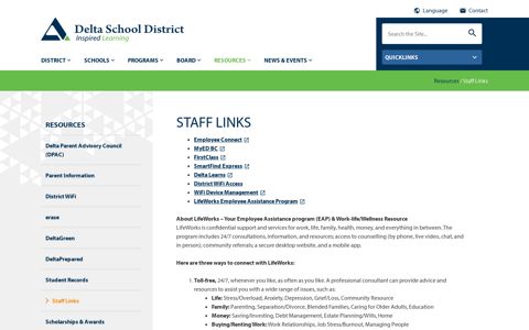 Staff Links - Delta School District