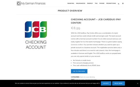 Bank Account – JCB CardDuo - My German Finances
