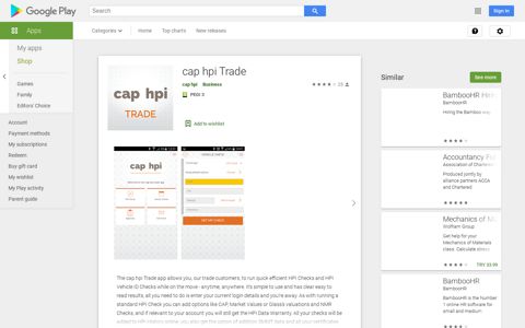 cap hpi Trade – Apps on Google Play