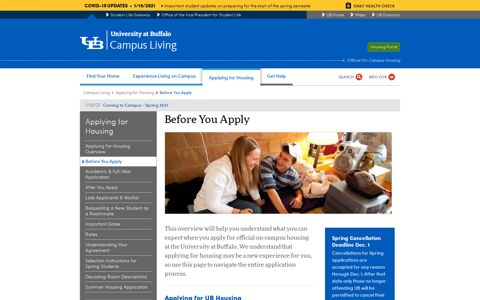 Before You Apply - Campus Living - University at Buffalo