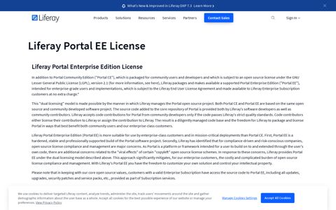 Liferay Portal Enterprise Edition (EE) License