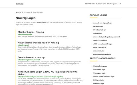 Nnu Ng Login ❤️ One Click Access
