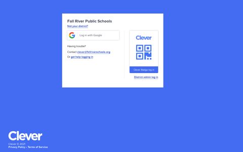 Fall River Public Schools - Clever | Log in