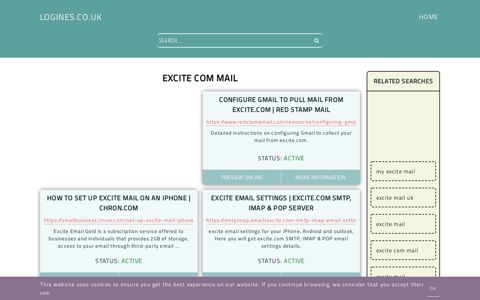excite com mail - General Information about Login