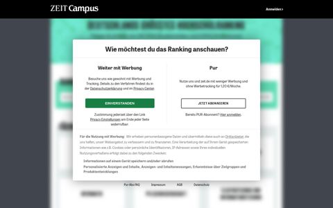Frankfurt UAS - CHE Hochschulranking - Die Zeit