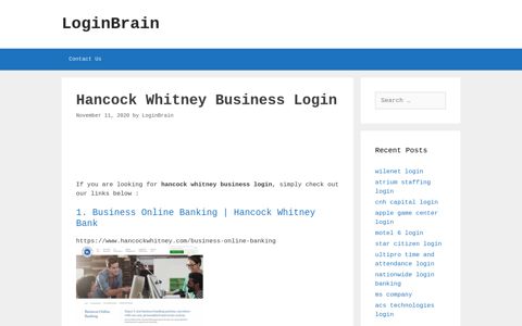Hancock Whitney Business Business Online Banking ...
