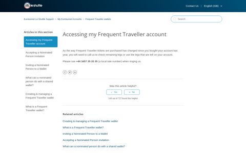 Accessing my Frequent Traveller account – Eurotunnel Le ...