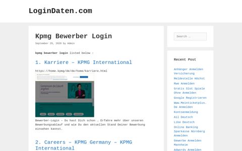 Kpmg Bewerber Login - LoginDaten.com