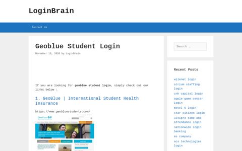 geoblue student login - LoginBrain
