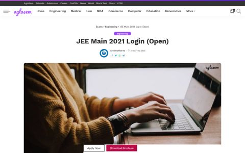 JEE Main 2021 Login - Make Login at jeemain.nta.nic.in ...